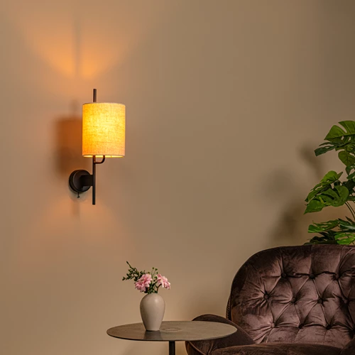Lucide MAGIC - Lámpara de pared - 1xE27 - Con punto de carga USB - Negro - ambiente 1